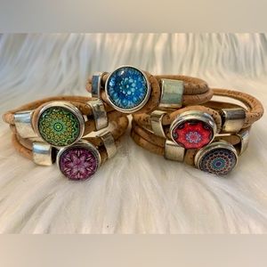 Cork Snap Tan Bracelet